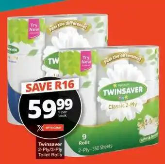 Checkers Twinsaver 2-Ply/3-Ply Toilet Rolls offer