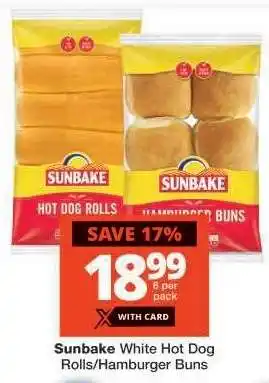 Checkers Sunbake White Hot Dog Rolls/Hamburger Buns offer