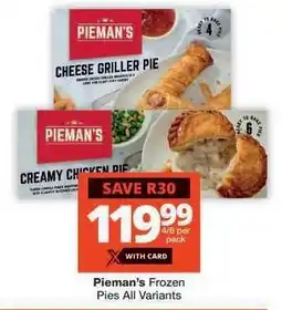 Checkers Pieman's Frozen Pies All Variants offer