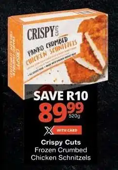 Checkers Crispy Cuts Frozen Crumbed Chicken Schnitzels offer