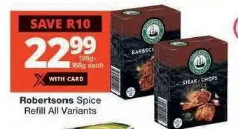 Checkers ROBERTSONS SPICE REFILL all variants offer