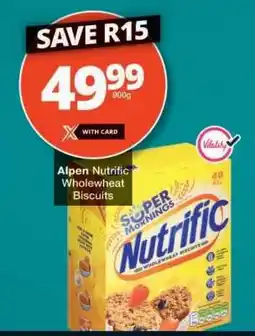 Checkers Alpen Nutrific Wholewheat Biscuits offer