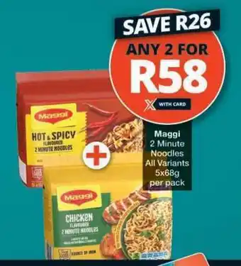 Checkers MAGGI 2 MINUTE NOODLES offer