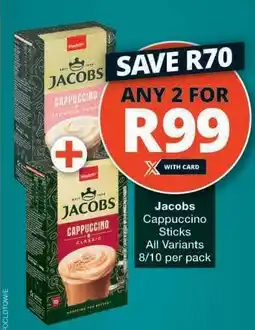 Checkers Jacobs Cappuccino Sticks offer
