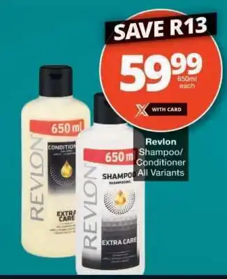Checkers Revlon Shampoo/Conditioner offer