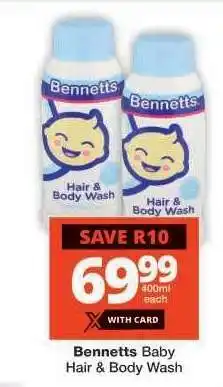 Checkers Bennetts Baby Hair & Body Wash offer