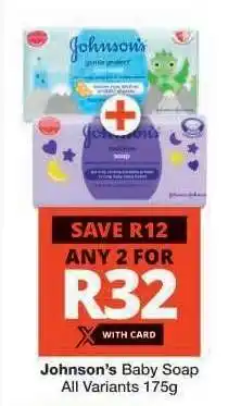 Checkers JOHNSON'S BABY SOAP offer