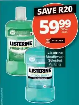 Checkers LISTERINE MOUTHWASH offer