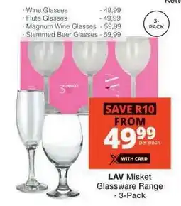 Checkers LAV Misket Glassware Range offer