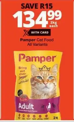 Checkers Pamper Cat Food offer