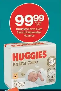 Checkers Huggies Extra Care Size 0 Disposable Nappies offer