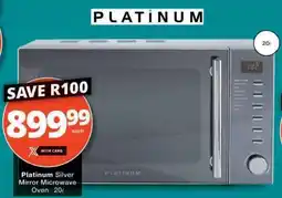 Checkers Platinum Silver Mirror Microwave Oven offer