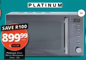 Checkers Platinum Silver Mirror Microwave Oven offer