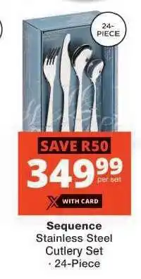 Checkers Sequence Stainless Steel Cutlery Set offer