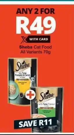 Checkers Sheba Cat Food offer