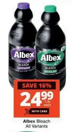 Checkers ALBEX BLEACH all variants offer