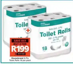 Checkers Housebrand 2-Ply Toilet Rolls offer