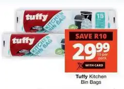 Checkers Tuffy Kitchen Bin Bags offer