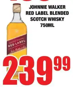 Boxer Johnnie Walker Red Label Blended Scotch Whisky 750ml offer