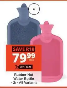 Checkers Rubber Hot Water Bottle offer