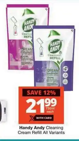 Checkers Handy Andy Cleaning Cream Refill All Variants offer
