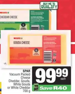 Spar SPAR Vacuum Packed Cheese offer