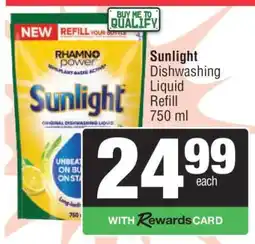 Spar Sunlight Dishwashing Liquid Refill 750 ml offer