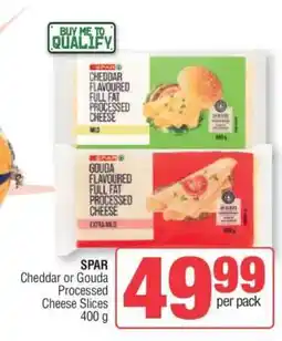Spar SPAR Cheddar or Gouda Processed Cheese Slices 400 g offer