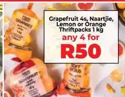Food Lover's Market Grapefruit 4s, Naartjie, Lemon or Orange Thriftpacks 1 kg offer