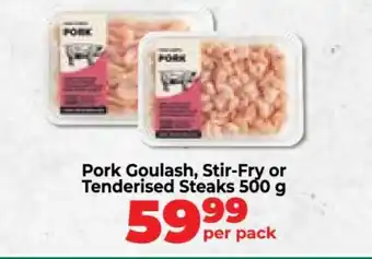 Food Lover's Market Pork Goulash, Stir-Fry or Tenderised Steaks offer
