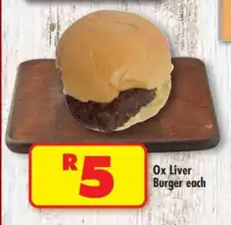 Shoprite OX LIVER BURGER each offer
