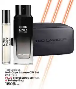 Dis-Chem Ted Lapidus Noir Onyx Intense Gift Set EDP Plus Travel Spray EDP & Toiletry Bag offer