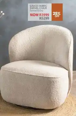 Decofurn Grace fabric swivel chair offer