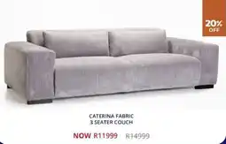 Decofurn Caterina fabric 3 seater couch offer