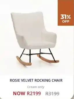 Decofurn Rosie velvet rocking chair offer