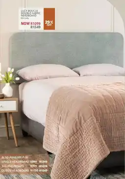 Decofurn Lucy boucle double fabric headboard offer