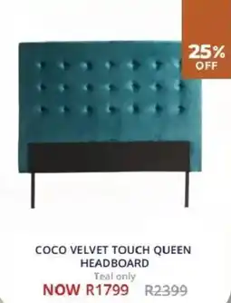 Decofurn Coco velvet touch queen headboard offer