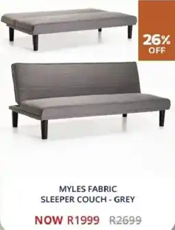 Decofurn Myles fabric sleeper couch grey offer