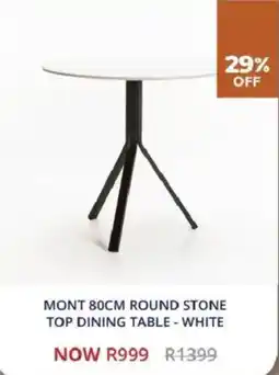 Decofurn Mont round stone top dining table offer