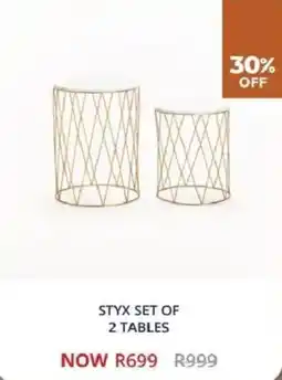 Decofurn Styx set of tables offer