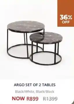 Decofurn Argo set of tables offer