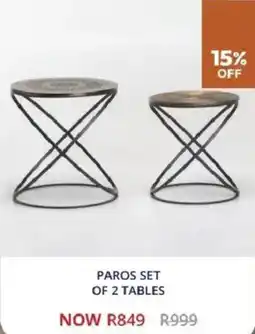 Decofurn Paros set of tables offer