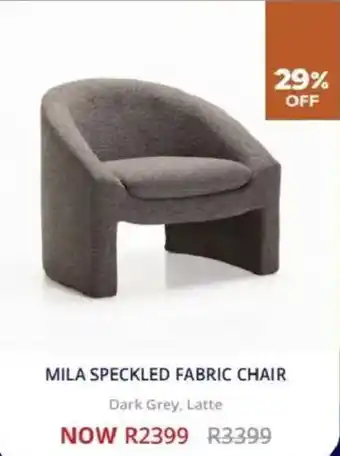 Mila speckled fabric chair