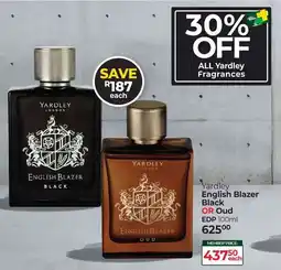Dis-Chem Yardley English Blazer Black or Oud EDP offer