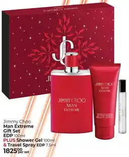 Dis-Chem Jimmy Choo Man Extreme Gift Set Plus Shower Gel & Travel Spray EDP offer