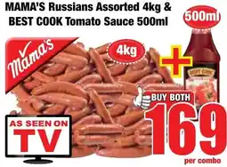 Boxer Superstores Mama's Russians Assorted & Best Cook Tomato Sauce offer