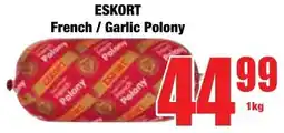 Boxer Superstores Eskort French/ Garlic Polony offer