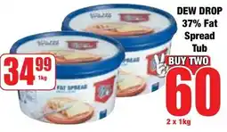 Boxer Superstores Dew Drop 37% Fat Spread Tub offer