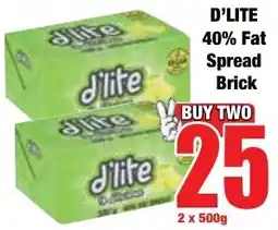 Boxer Superstores D'lite 40% Fat Spread Brick offer