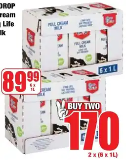 Boxer Superstores Dew Drop Full Cream Long Life Milk offer